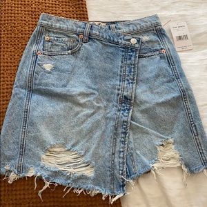Free People NWT Jean skirt (size 26)